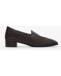 Herbert Levine - 30 Soft Leather Dark Brown Loafers - Lyst