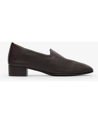 Herbert Levine - 30 Soft Leather Dark Brown Loafers - Lyst
