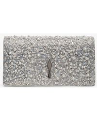 Christian Louboutin - Bettina Sliver Strass Clutch - Lyst