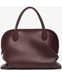 The Row - Agnes 12 Burgundy Leather Bag - Lyst