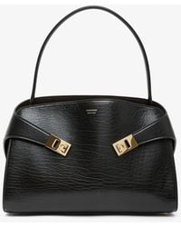 Ferragamo - Hug Soft M Black Shoulder Bag - Lyst