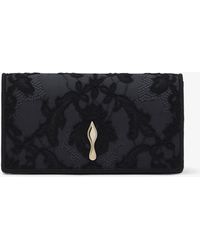 Christian Louboutin - Bettina Crepe Satin Black Clutch - Lyst