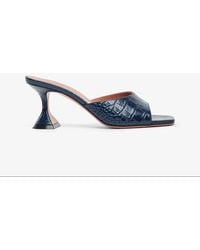 AMINA MUADDI - Lupita Slipper 70 Embossed Leather Mules - Lyst