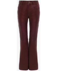 Chloé - Flared Trousers In Leather - Lyst