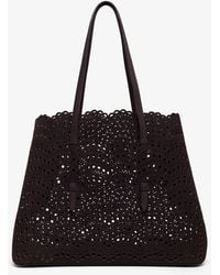 Alaïa - Mina 37 Vienne Brown Suede Tote Bag - Lyst