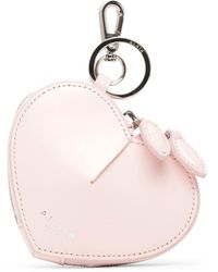 Alaïa - Le Coeur Mini Pink Leather Purse - Lyst