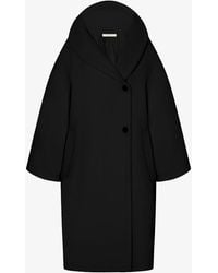 The Row - Regino Black Wool Coat - Lyst