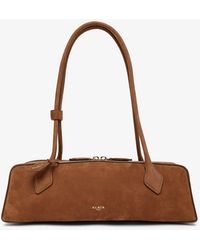 Alaïa - Le Teckel Medium Brown Nubuck Bag - Lyst