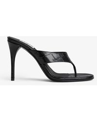 Alaïa - Tong 90 Embossed Mule Sandals - Lyst