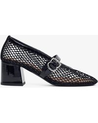 Alaïa - Patent Black Mesh 55 Pumps - Lyst