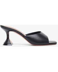 AMINA MUADDI - Lupita Slipper 70 Black Leather Mules - Lyst