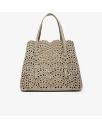 Alaïa - Mina 25 Vienne Greige Suede Tote Bag - Lyst