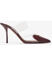 Alaïa - Coeur 90 Burgundy Mule Pumps - Lyst