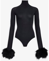 Alaïa - Alaia Black Knitted Cuff Body - Lyst