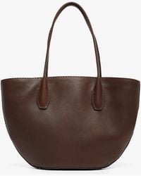 The Row - Alger Brown Leather Tote Bag - Lyst