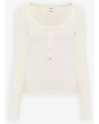 Chloé - Iconic White Henley Top - Lyst