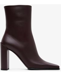 Alaïa - Square 90 Brown Ankle Boots - Lyst