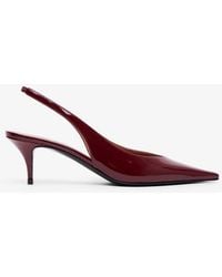 AMINA MUADDI - Anok 55 Dark Patent Slingbacks - Lyst