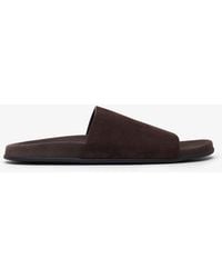 The Row - Hugh Dark Brown Slides - Lyst