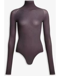 Alaïa - Second Skin Grey Knit Body - Lyst