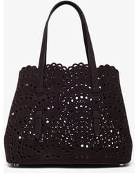 Alaïa - Mina 25 Vienne Brown Suede Tote Bag - Lyst