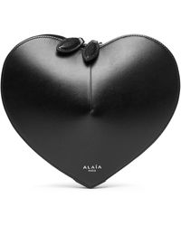 Alaïa - Le Coeur Black Leather Crossbody Bag - Lyst