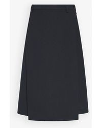 The Row - Azarion Black Wool Skirt - Lyst