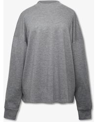 The Row - Raveena Grey Cashmere Top - Lyst