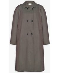 The Row - Emma Wool Twill Coat - Lyst