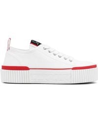 Christian Louboutin - Super Pedro Brand-embellished Woven Low-top Trainers - Lyst