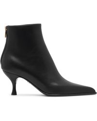 Ferragamo - Joelle 70 Black Leather Boots - Lyst