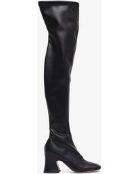 Chloé - Janis Black Leatherover Knee Boots - Lyst