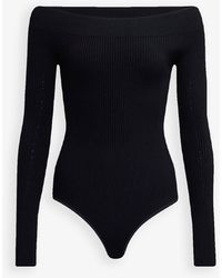 Alaïa - Off-shoulder Black Body - Lyst