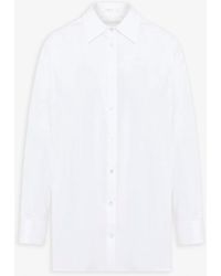 The Row - Luka White Cotton Poplin Shirt - Lyst