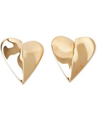 Alaïa - Torn Heart Gold Earrings - Lyst