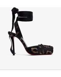 Christian Louboutin - Cassia 100 Velvet And Lamé Pumps - Lyst