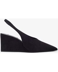 Alaïa - Black 90 Suede Slingback Wedges - Lyst