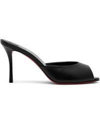 Christian Louboutin - Me Dolly 85 Black Leather Mules - Lyst