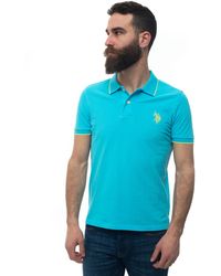 U.S Mens Luxury Feel Polo Shirt Hunter Green Size Large Polo ASSN