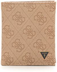 Guess Wallet Small Size Beige/marrone - Natural