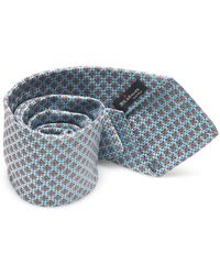Uomo Accessori da Cravatte da Cravatta con ricamo da Uomo di Kiton in Blu 