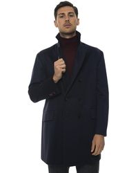 Mens Coats Kiton Coats for Men Kiton Cashmere luca Coat in Blue,Black Blue Save 31% 