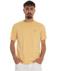 GANT - T-shirt girocollo mezza manica - Lyst