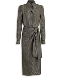 Scanlan Theodore - Silk Chain Print Wrap Dress - Lyst