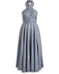 Scanlan Theodore - Linen Printed Halter Dress - Lyst