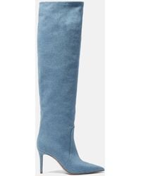 SCAROSSO - Carra Silver Boots - Lyst