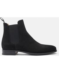 SCAROSSO - Giancarlo Nero Scamosciato Chelsea Boots - Lyst