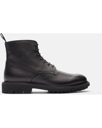 SCAROSSO - Thomas Black Grain Boots - Lyst