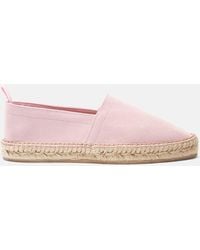 SCAROSSO - Lola Pink Suede Espadrilles - Lyst