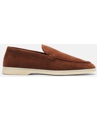 SCAROSSO - Loafers Ludovico Marrone Scamosciato Suede Leather - Lyst